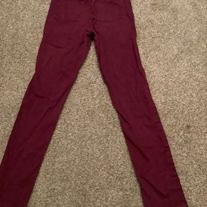 Burgundy Jeans